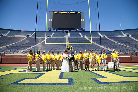 Wedding at U of M Stadium