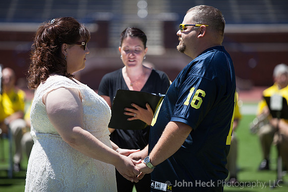 Wedding at U of M Stadium