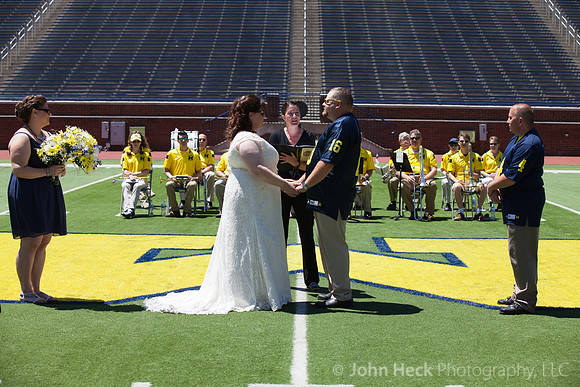 Wedding at U of M Stadium