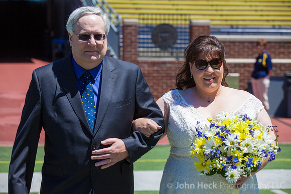 Wedding at U of M Stadium